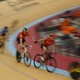 The racers have to periodically “tag” each other to swap places between fast and slow lanes. Imagine doing this...